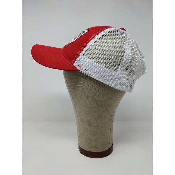 Tractor Supply Company Meshback Snapback Hat Embroidered Logo Red White - Picture 5 of 11